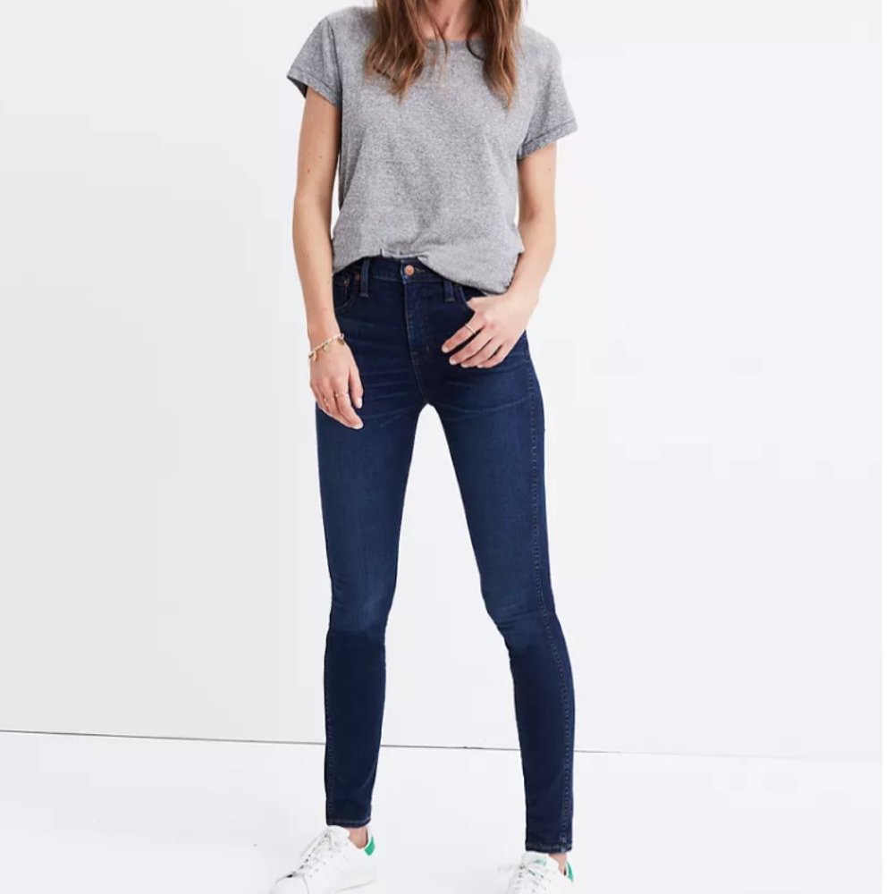 Madewell 10" High-Rise Skinny Jeans Hayes Wash 27